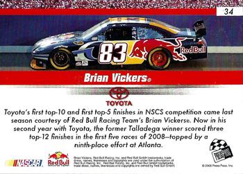 2008 Press Pass Speedway #34 Brian Vickers Back