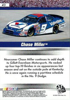 2008 Press Pass Speedway #43 Chase Miller Back