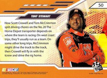 2008 Press Pass Stealth - Retail #50 Tony Stewart's Rig Back
