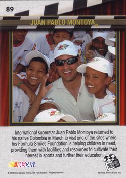 2008 Press Pass VIP #89 Juan Pablo Montoya Back