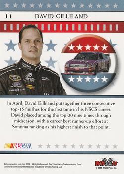 2008 Wheels American Thunder #11 David Gilliland Back
