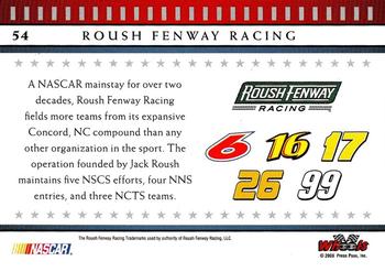 2008 Wheels American Thunder #54 Roush Fenway Racing Back
