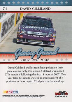 2008 Wheels American Thunder #71 David Gilliland Back