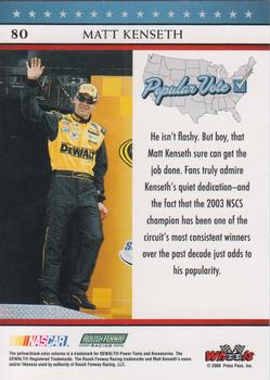 2008 Wheels American Thunder #80 Matt Kenseth Back