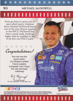 2008 Wheels American Thunder #90 Michael McDowell Back