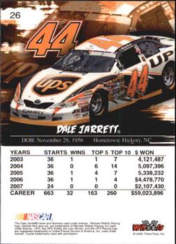 2008 Wheels High Gear #26 Dale Jarrett Back