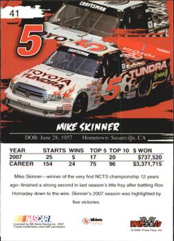 2008 Wheels High Gear #41 Mike Skinner Back