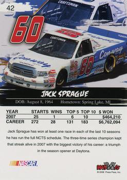 2008 Wheels High Gear #45 Jack Sprague Back