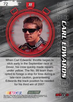 2008 Wheels High Gear #72 Carl Edwards' Car Back