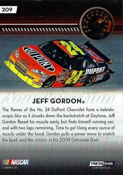 2009 Press Pass #209 Jeff Gordon's Car Back