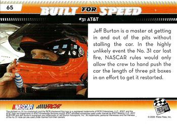 2009 Press Pass #65 Jeff Burton's Car Back