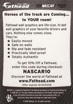 2009 Press Pass #NNO Fathead ad Back