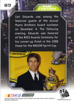2009 Press Pass Eclipse #89 Carl Edwards Back