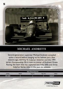 2009 Press Pass Legends #5 Michael Andretti Back