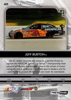 2009 Press Pass Legends #40 Jeff Burton Back