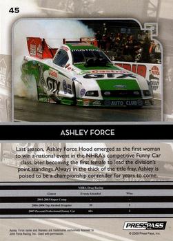 2009 Press Pass Legends #45 Ashley Force Hood Back