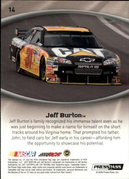 2009 Press Pass Showcase #14 Jeff Burton Back