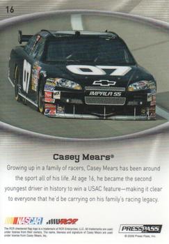 2009 Press Pass Showcase #16 Casey Mears Back