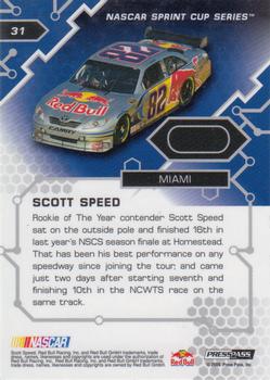 2009 Press Pass Stealth #31 Scott Speed Back