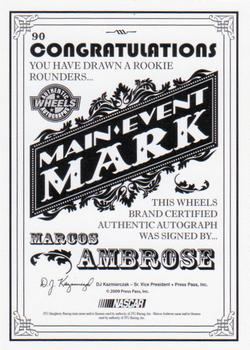 2009 Wheels Main Event #90 Marcos Ambrose Back