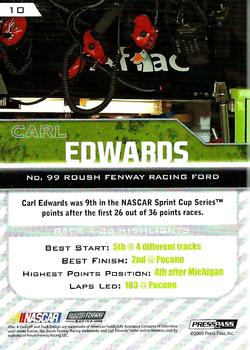 2010 Press Pass #10 Carl Edwards Back