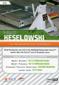 2010 Press Pass #40 Brad Keselowski Back