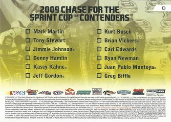 2010 Press Pass #0 2009 Chase for the Sprint Cup Contenders Back