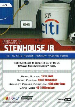 2010 Press Pass #47 Ricky Stenhouse Jr. Back