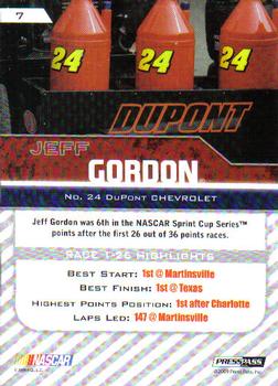 2010 Press Pass #7 Jeff Gordon Back