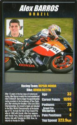 2004 Top Trumps Moto GP The Riders (1st Edition) #NNO Alex Barros Front
