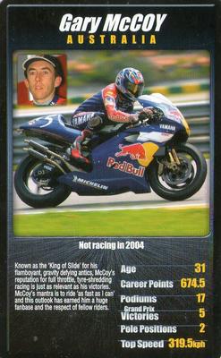 2004 Top Trumps Moto GP The Riders (1st Edition) #NNO Garry McCoy Front