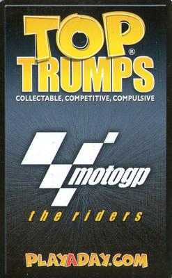 2004 Top Trumps Moto GP The Riders (1st Edition) #NNO Jurgen Van den Goorbergh Back