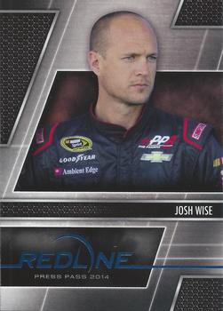 2014 Press Pass Redline - Blue Foil #55 Josh Wise Front