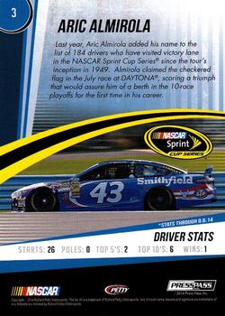 2015 Press Pass Cup Chase #3 Aric Almirola Back