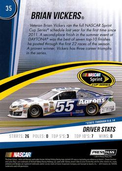 2015 Press Pass Cup Chase #35 Brian Vickers Back