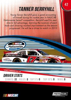 2015 Press Pass Cup Chase #42 Tanner Berryhill Back