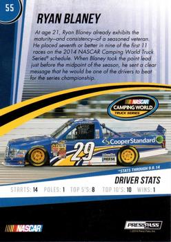 2015 Press Pass Cup Chase #55 Ryan Blaney Back