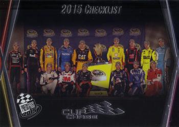 2015 Press Pass Cup Chase #100 2015 Checklist Front