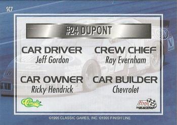 1995 Finish Line - Standout Cars #SC7 Jeff Gordon's Car Back