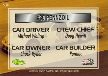 1995 Finish Line - Standout Cars #SC10 Michael Waltrip's Car Back