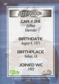 1995 Finish Line - Standout Drivers #SD7 Jeff Gordon Back