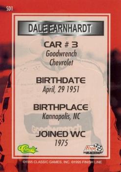 1995 Finish Line - Standout Drivers #SD1 Dale Earnhardt Back