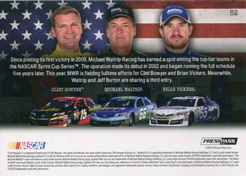 2014 Press Pass American Thunder - Color Proof Magenta #52 Clint Bowyer / Michael Waltrip / Brian Vickers Back