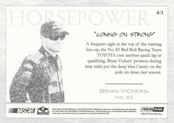 2010 Press Pass Eclipse #43 Brian Vickers' Car Back