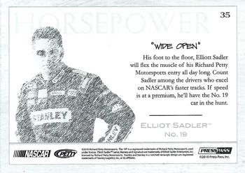 2010 Press Pass Eclipse #35 Elliott Sadler's Car Back