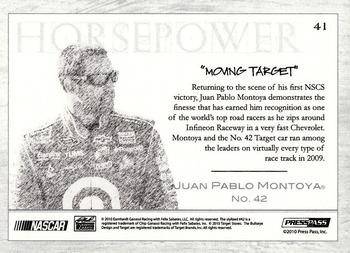 2010 Press Pass Eclipse #41 Juan Pablo Montoya's Car Back