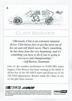 2010 Press Pass Eclipse #4 Clint Bowyer Back