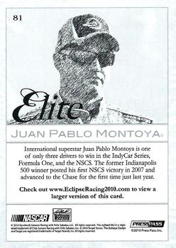 2010 Press Pass Eclipse #81 Juan Pablo Montoya Back