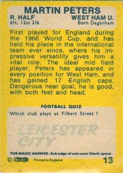 1968-69 A&BC Chewing Gum #13 Martin Peters Back