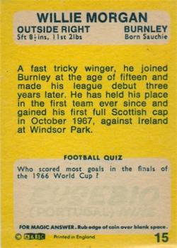 1968-69 A&BC Chewing Gum #15 Willie Morgan Back